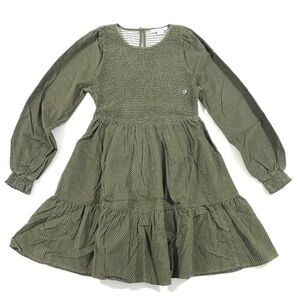 New AE Long Sleeve Smocked Corduroy Mini Dress